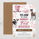 Search for pink cow party invitations Wild west