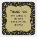 Search for 40th birthday celebration stickers Elegant