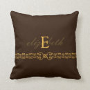 Search for brown and gold pillows Monogrammed