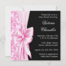 Search for damask baby girl shower invitations Black