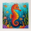 Search for seahorse puzzles Coral reef