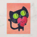Search for romantic cat postcards Kawaii