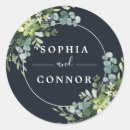 Search for succulent wedding stickers Green and white