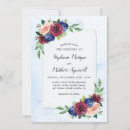 Search for burgundy and navy blue wedding invitations Modern