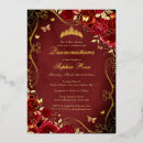 Recherche de papillon rouge invitations Quinze ans