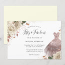 Search for gold and white 50th birthday invitations Floral
