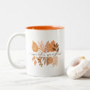 Search for autumn leaves mugs Script typography