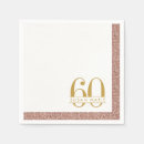 Search for 60th birthday napkins Glitter