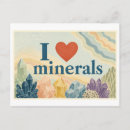 Recherche de minéral cartes postales Illustration