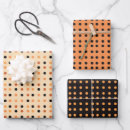 Recherche de pois orange papier cadeau Classique