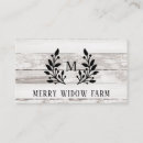 Recherche de monogramme floral cartes visite Rustique