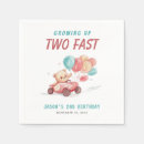 Search for race car napkins 2nd birthday