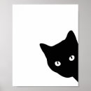 Recherche de silhouette de chat posters Mignon