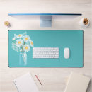 Recherche de marguerite turquoise tapis souris Fleurs