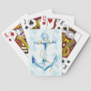 Search for blue anchor playing cards Watercolor