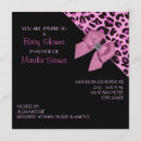Search for pink leopard baby shower invitations Bow