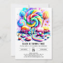 Search for candyland birthday invitations Watercolor