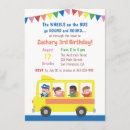 Search for wheels on the bus invitations Children