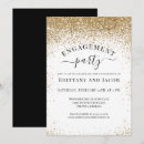 Search for gold glitter engagement party invitations Elegant
