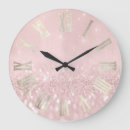 Search for pink glitter clocks Pastel