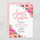 Search for hot pink sweet 16 invitations Girly