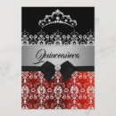 Search for red silver quinceanera invitations 15th birthday