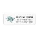 Search for tropical palm tree return address labels Botanical