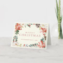 Search for red poinsettia christmas cards Red and green