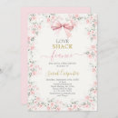 Search for shabby bridal shower invitations Pink bow