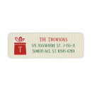Search for red snowflake return address labels Modern