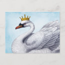 Recherche de cygne vintage cartes postales Oiseau