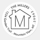 Search for circle monogram return address labels Black and white