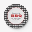 Search for black and white checkered paper plates Gingham plaid
