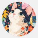 Search for patchwork round stickers Cat