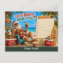 Search for christmas party postcards Santa