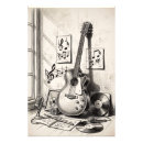 Search for vintage guitar posters Design