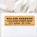 Search for wooden return address labels Vintage