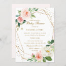 Search for geometric baby shower invitations Flowers