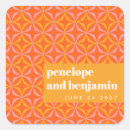 Search for yellow and orange wedding stickers Colourful