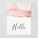 Search for blush pink and gold postcards Marble