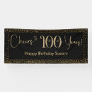 Search for 100th birthday posters Black and gold