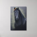 Search for black stallion canvas prints Friesian