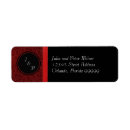 Search for red damask return address labels Black