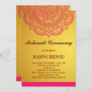 Search for indian mehndi invitations Red
