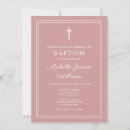 Recherche de rose fille baptême invitations Simple