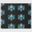Search for skull christmas wrapping paper Blue