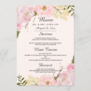 Search for blush pink wedding menus Dinner