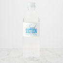 Search for sweet 16 water bottle labels Glitter