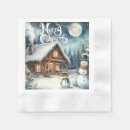 Search for snowman napkins Vintage