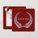 Search for red and silver graduation invitations College